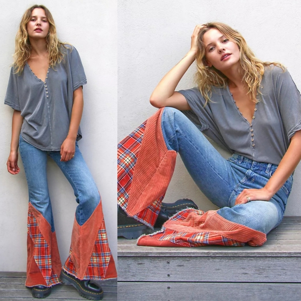 Free People Flashback Flare Jeans NWT Hard to Find Bell Bottoms Hippie 90s Y2K